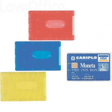 Portacards rigidi Favorit - semi-Trasparente Assortito - 8,5x5,4 cm - 100500081 (conf.100)