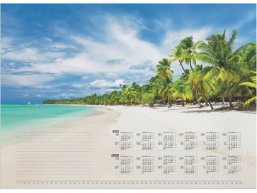 Blocco calendario DURABLE 570x410 mm 25 fogli stampa a fantasia spiaggia tropicale 732115