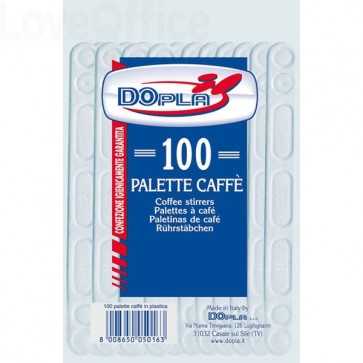 Palette caffè linea plastica DOpla - Trasparente - 9,5 cm - 05016 (conf.100)