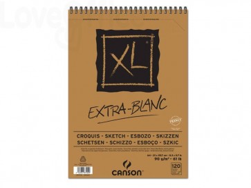 Album spiralato Canson - XL - Extra White Bianco 90 g/m² 120 fogli A4 C200787500