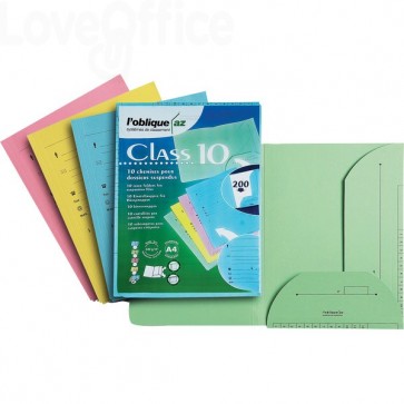 Cartelline Chemise per cartelle sospese Ultimate® L'Oblique - 240 g/m² - Assortito (conf.10)