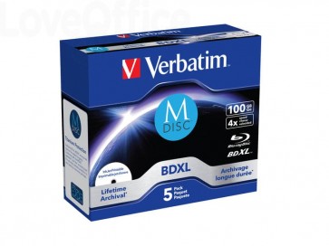 Blu-Ray Archivial - XL - M-Disc Verbatim 100 GB - 43834 (conf.5)