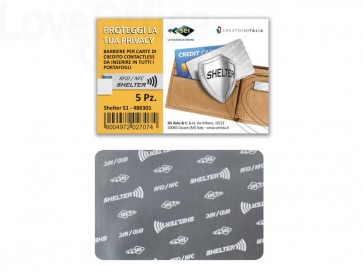 Porta credit card Sei Rota Shelter-C 1A alluminio 486301 (conf.5)