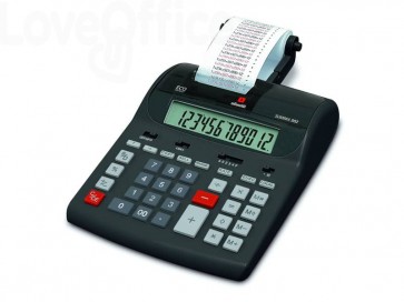 Calcolatrice scrivente da tavolo OLIVETTI Summa 302EU con display LCD a 12 cifre Nero - B4645 000