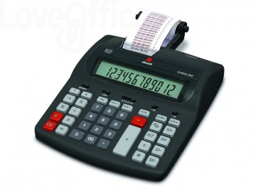 Calcolatrice scrivente da tavolo OLIVETTI Summa 303EU con display LCD a 12 cifre Nero - B4646 000