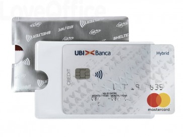 Porta credit card Sei Rota Shelter-S 1 foglietti allum/Trasparente -486202