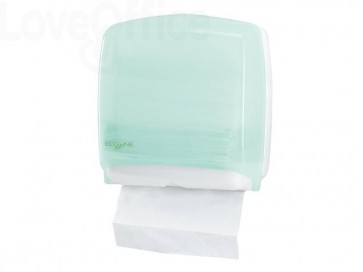 557 Distributore mini di carta asciugamani in fazzoletti QTS in PPL con  capacità 300 foglietti Verde opalino 23.74 - Pulizia e Igiene - LoveOffice®