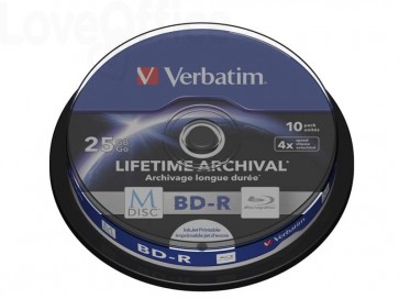 Blu-Ray BD-RE M-Disk Verbatim 25 GB - 43825 (conf.10)
