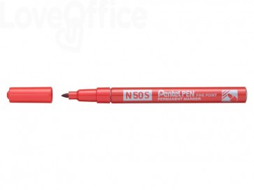 Pennarello indelebile Pentel Pen N50S punta conica 3.8 mm Rosso N50S-B
