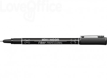 Penna punta in fibra KOH-I-NOOR Nera - Tratto 0,4 - DH2104