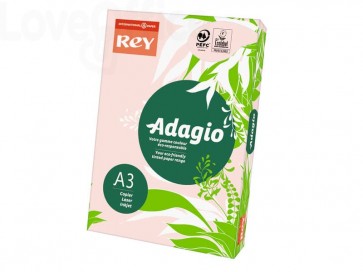Cartoncini colorati A3 Rosa INTERNATIONAL PAPER Rey Adagio - 160 g/m² - 29,7x42 cm (risma 250 fogli)