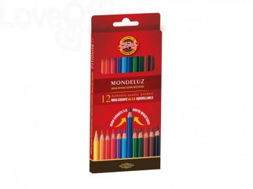 Astuccio matite multicolore acquerellabili KOH-I-NOOR legno di cedro (12 matite)