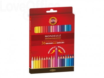 Astuccio matite multicolore acquerellabili KOH-I-NOOR legno di cedro (36 matite)