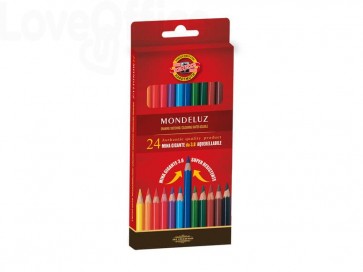Astuccio matite multicolore acquerellabili KOH-I-NOOR legno di cedro (24 matite)