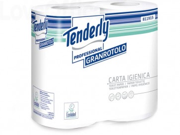 Carta igienica Tenderly Granrotolo 2 veli - 811915 (4 rotoli da 432 strappi)