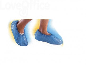 Copriscarpe Icoguanti con elastico caviglia blu misura unica - SOVPE (conf. da 100)