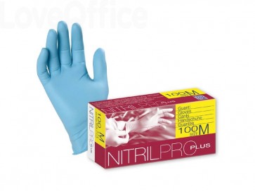 Guanti in nitrile senza polvere Icoguanti - XL - Blu - ESNP/XL (scatola da 100 guanti)