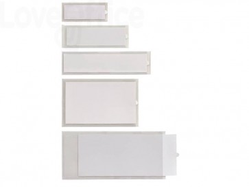 Portaetichette adesive Sei Rota IesTI A3 - 3,2x12,4 cm - Inserto in cartoncino escluso - Trasparenti (conf.100)
