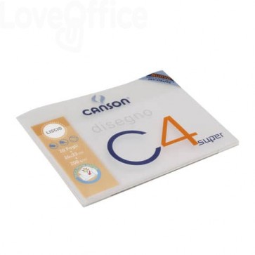 Album da disegno Canson C4 - liscio - 200 g/m² - 24x33 cm - 20 fogli - C400048297