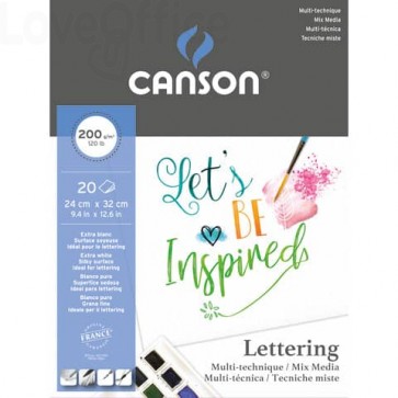Album da disegno Canson Lettering - 200 g/m² - 24x32 cm - 30 fogli - C400109829