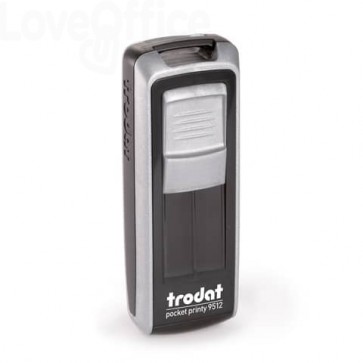 Timbro autoinchiostrante tascabile Trodat Pocket Printy 9512 47x18 mm Nero/silver - 149204