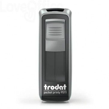 Timbro autoinchiostrante tascabile Trodat Pocket Printy 9511 38x14 mm Nero/silver - 148842