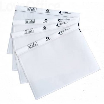 Buste portadocumenti per spedizioni WE PACK 24x18 cm Carbon neutral Trasparente (conf.100)