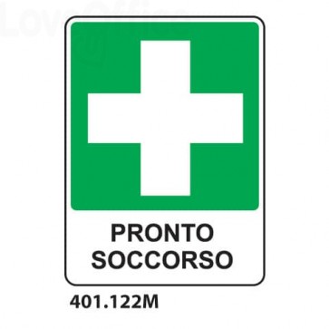 Cartello emergenza "Pronto Soccorso" 25x31 cm - 401.122M