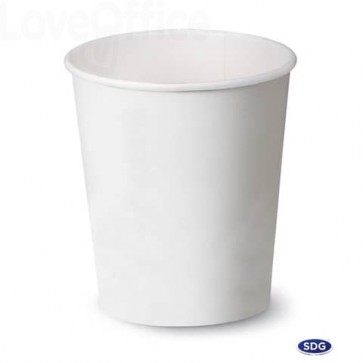 Bicchieri 3oz (85 ml) Bianco in cartoncino Scatolificio del Garda Bianco - 104-00-S (conf.50)