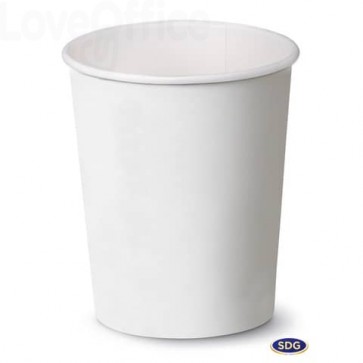 Bicchieri in cartoncino 8oz (240 ml) Bianco Scatolificio del Garda Bianco - 112-00-S (conf.50)