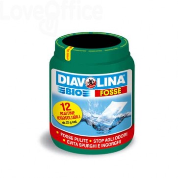 Attivatore fosse biologiche Diavolina Bio - bustine idrosolubili da 25 grammi - 16020 (12 bustine)