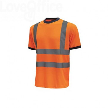 EC - T-Shirt alta visibilità Glitter U-Power cotone-poliestere Arancio fluo - Taglia - XXL - HL197OF GLITTER XXL