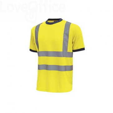 T-Shirt alta visibilità Mist U-Power cotone-poliestere giallo fluo - Taglia XXL - HL165YF MIST 2XL