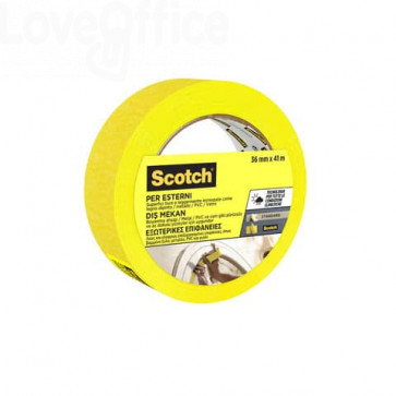 Nastro di mascheratura per superfici esterne Scotch® 2097 - 36 mm x 41 m - Giallo 2097IGT36