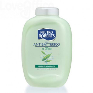 Ricariche sapone Neutro Roberts Antibatterico con tè Verde - 200 ml - R908140 (conf.2)