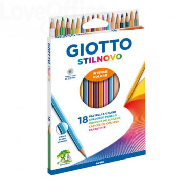 2123 Matite colorate GIOTTO Stilnovo Assortito (astuccio da 18) 7.37 -  Pastelli - LoveOffice®