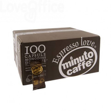 Caffè in capsule compatibili Nespresso Minuto caffè Espresso love3 100% arabica - 01311 (100 pezzi)