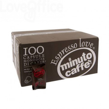 Caffè in capsule compatibili Nespresso Minuto caffè Espresso love3 forte - 02379 (100 pezzi)
