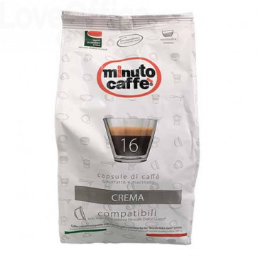 Caffè in capsule compatibili Nescafé Dolce Gusto Minuto caffè Espresso love6 crema - 02519 (16 pezzi)
