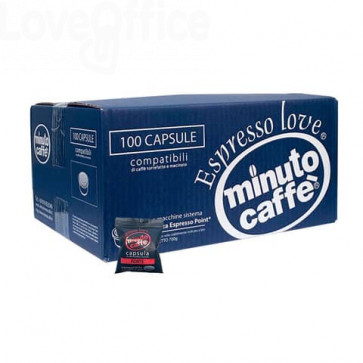 Caffè in capsule compatibili Lavazza Espresso Point Minuto caffè Espresso love2 forte - 02856 (100 pezzi)