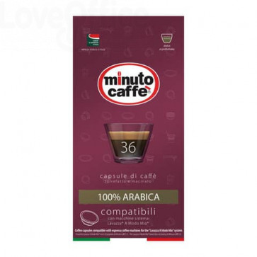 Caffè in capsule compatibili A Modo Mio Minuto caffè Espresso love4 100% arabica - 02857 (36 pezzi)