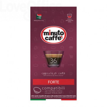 Caffè in capsule compatibili A Modo Mio Minuto caffè Espresso love4 forte - 02860 (36 pezzi)