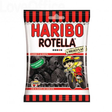 Caramelle Haribo Rotella - Busta 100 gr - liquirizia - 16501