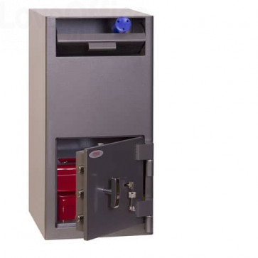 Cassaforte antirapina con cassetto basculante Security Italia Cashier Deposit serratura chiave Grigio SS0997K