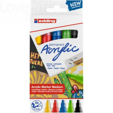 Acrilico Marker 5100 Giallo Neon penna EDDING colore acrilico 