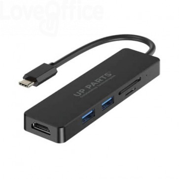 Dock Universale USB-C™ Up Parts® 5 in 1 Nero - UP-DS-9827T