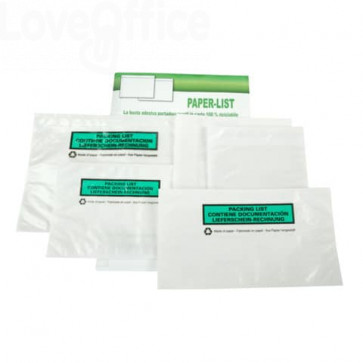 Buste adesive per spedizioni in carta ecologica Methodo DL Trasparenti - Formato DL 22,8x12,0 cm - X101002 (conf.250)