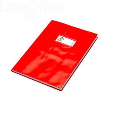 Copriquaderni con etichetta - Coprimaxi Beat A4 in PVC laccato spessore 180 µm CoLibrì Rosso (conf.30)