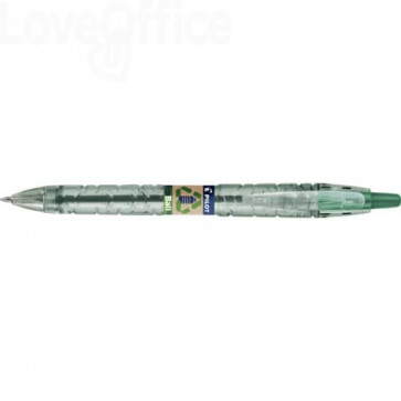 474 Penna a sfera a scatto Pilot ecoball B2P ricaricabile - punta 1 mm -  inchiostro a base d'olio - verde 1.26 - Cancelleria e Penne - LoveOffice®