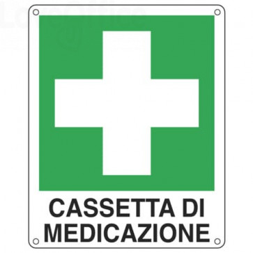 Cartello d'emergenza 16x21 cm Cartelli Segnalatori "Cassetta di medicazione'' E20113W